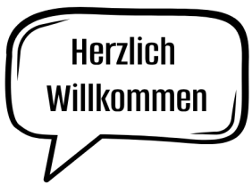 Sticker Herzlich Willkommen